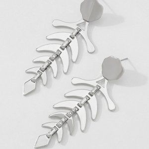 BUNDLE DEAL! Silver Tone Fish Bone Earrings